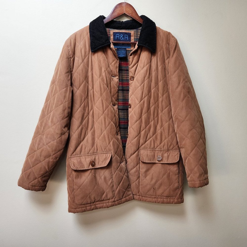 Quilted chore coat / plaid lining / R&R